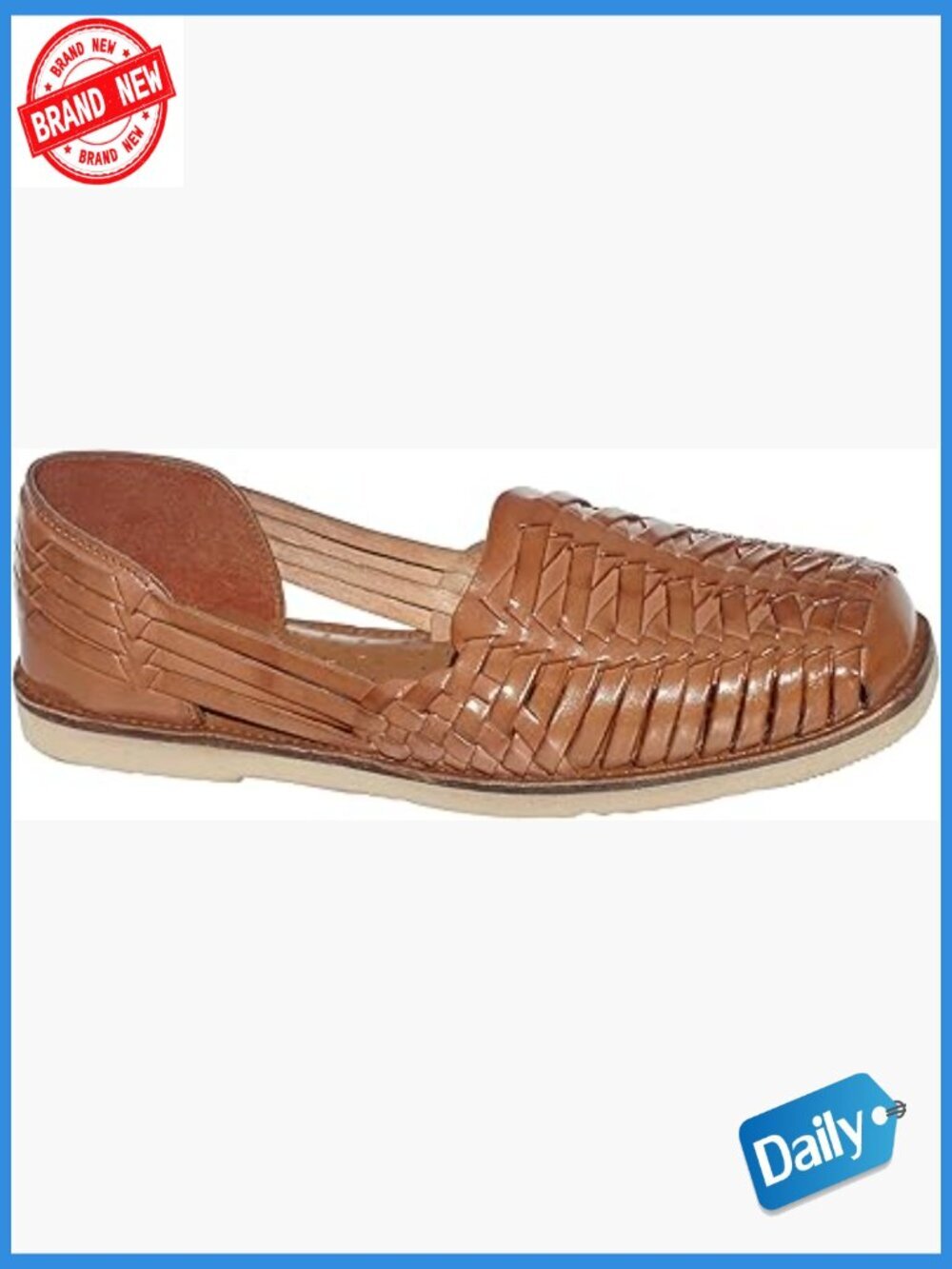 Hand Woven Leather Huarache Sandal with Cushion Footbed